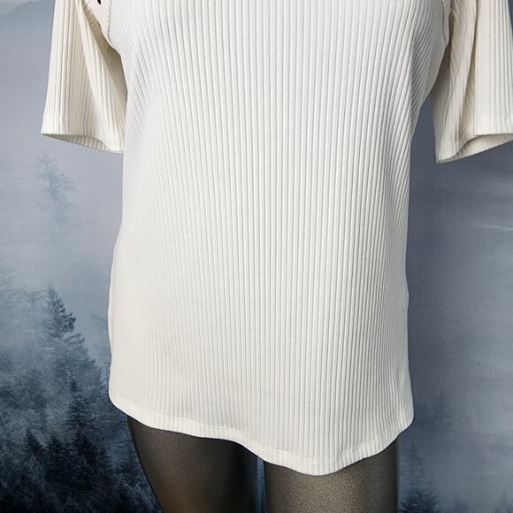 I.N.C. International Concepts Ribbed Studded Cutout Top | Women's Large - Picture 4 of 14